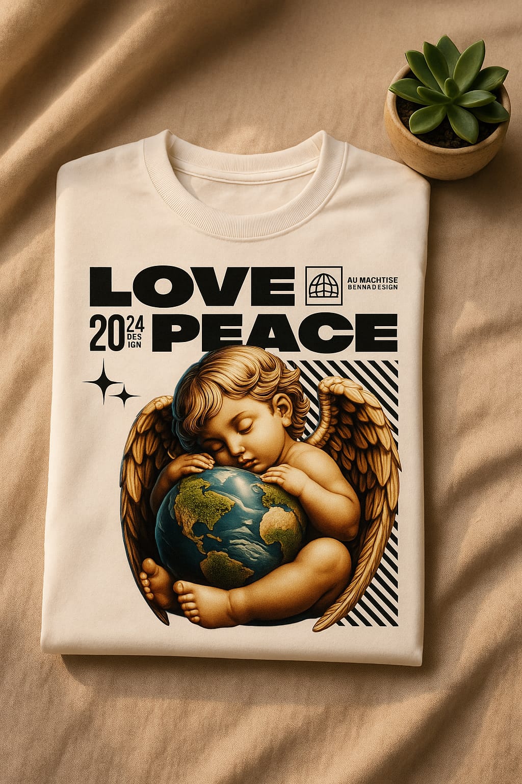 Peace & Love Herren  Tshirt