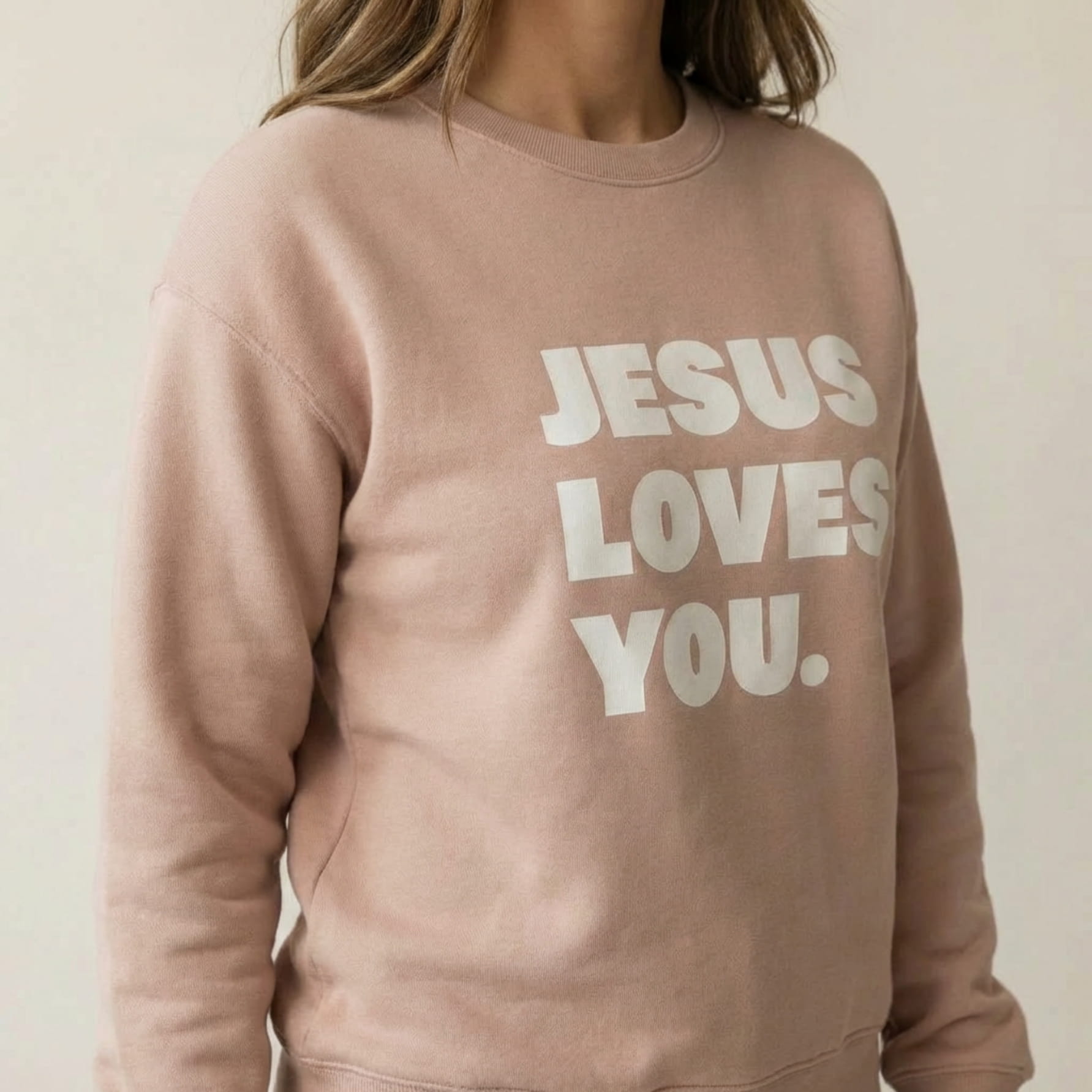 Christliches Sweatshirt Damen „Jesus Loves You“ | Pullover mit Liebe & Glaube