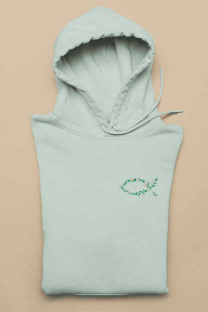 Eucharistischer Fisch Pflanzen -Damen Hoodie