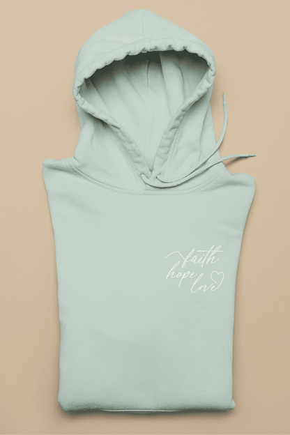 Christlicher Damen Hoodie „Faith Hope Love“ – Glaube sichtbar leben
