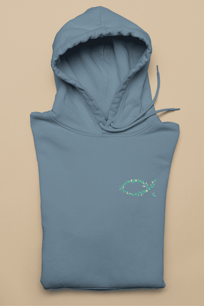 Eucharistischer Fisch Pflanzen -Herren Hoodie