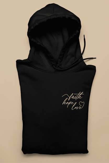 Christlicher Damen Hoodie „Faith Hope Love“ – Glaube sichtbar leben