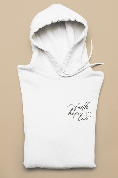 Christlicher Damen Hoodie „Faith Hope Love“ – Glaube sichtbar leben