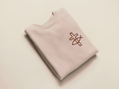 Christliches Damen Sweatshirt „Eucharistischer Fisch & Kreuz (Ichthys)“