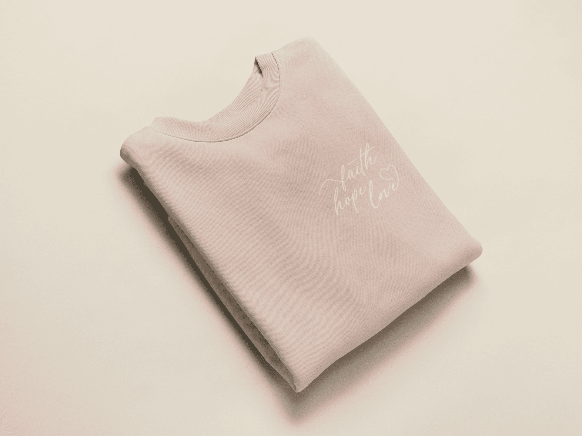 Christliches Damen Sweatshirt „Faith Hope Love“ – Glaube, Hoffnung & Liebe