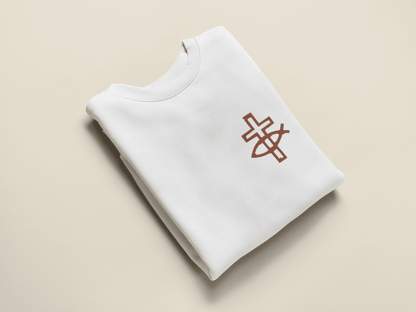 Christliches Damen Sweatshirt „Eucharistischer Fisch & Kreuz (Ichthys)“